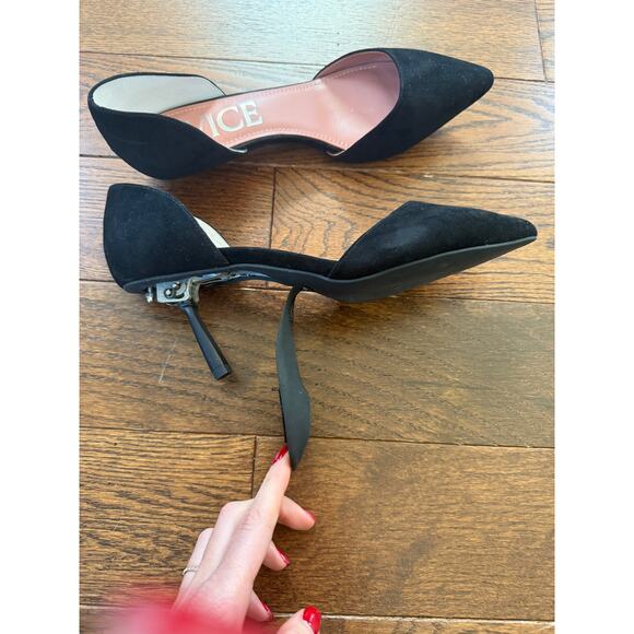 Vice Versa Black Suede Pumps (Size 8.5) — Elegant Classic - Picture 1 of 11